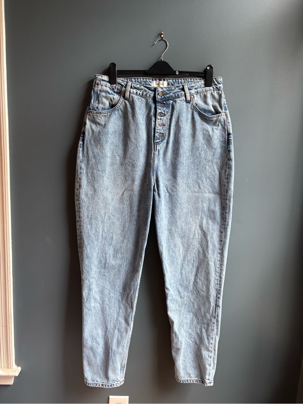 Decade Studio Bonnie Taper Jean Porto Wash Size 38 High Rise